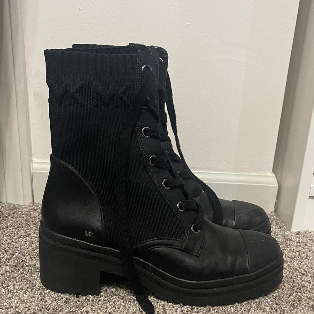 Michael Kors Black Lace-Up Women's Boots